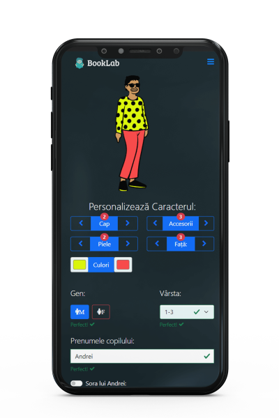 Pas 2 Personalizare Caracter Carte Educativa Personalizata