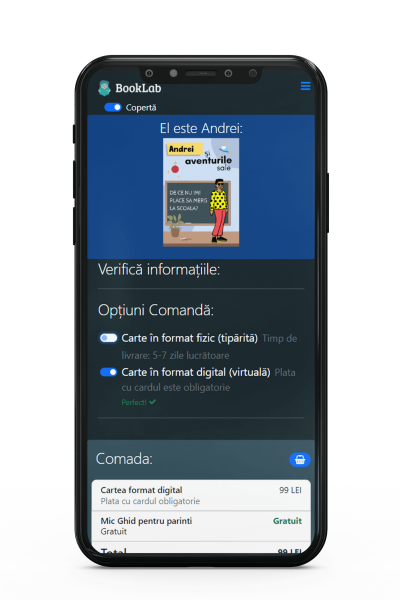 Pas 3 Finalizare Comanda Carti Personalizabile pentru copii
